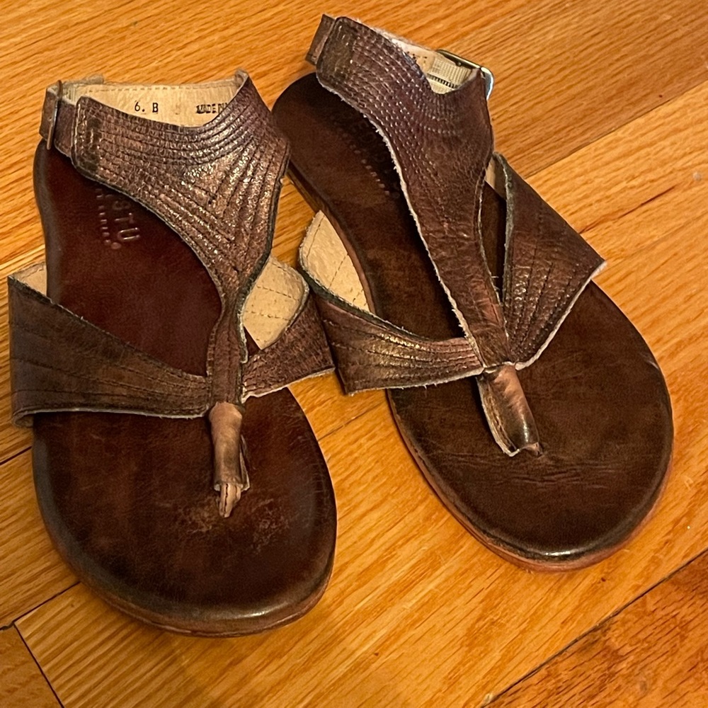 Bed Stu brown leather strappy festival Sandals size 6